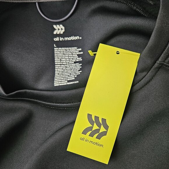 All In Motion Mens Black Soft Crewneck Sweatshirt Size Large Comfortable Sports - Picture 12 of 12